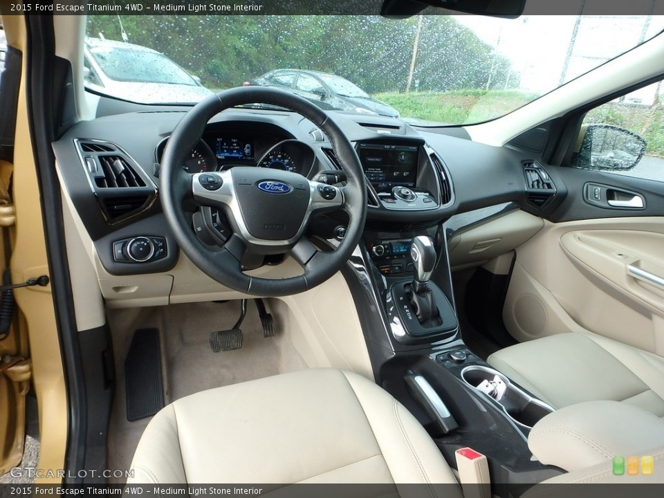 Medium Light Stone Interior Photo for the 2015 Ford Escape Titanium 4WD #112768364