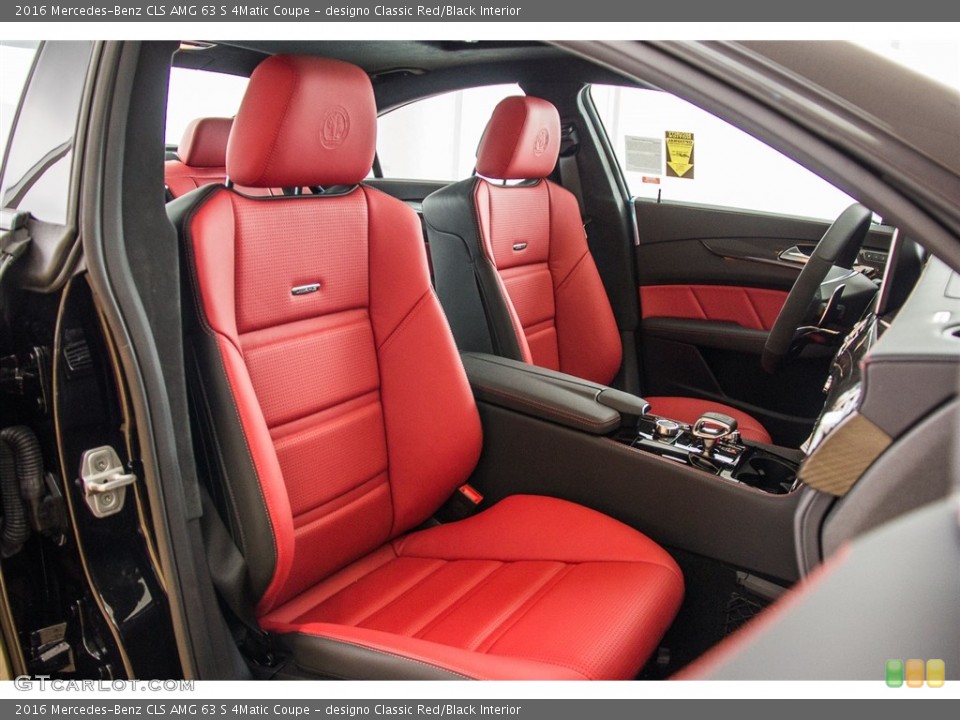 designo Classic Red/Black Interior Front Seat for the 2016 Mercedes-Benz CLS AMG 63 S 4Matic Coupe #112810871