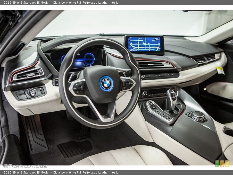 Gigia Ivory White Full Perforated Leather Interior Prime Interior for the 2016 BMW i8  #112820726