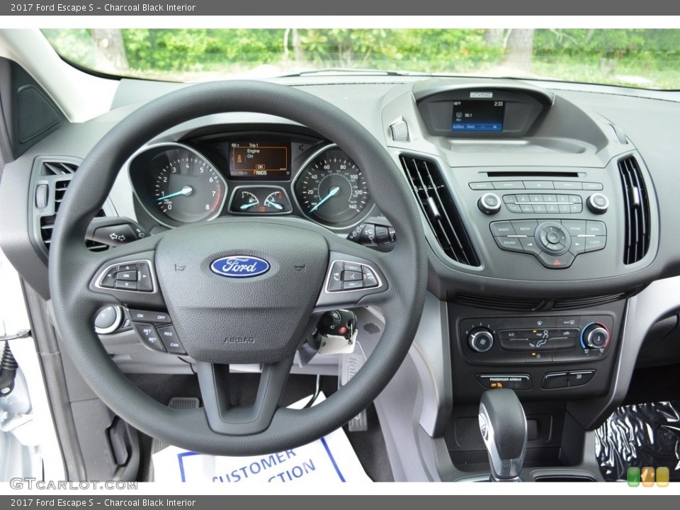 Charcoal Black Interior Dashboard for the 2017 Ford Escape S #112822841