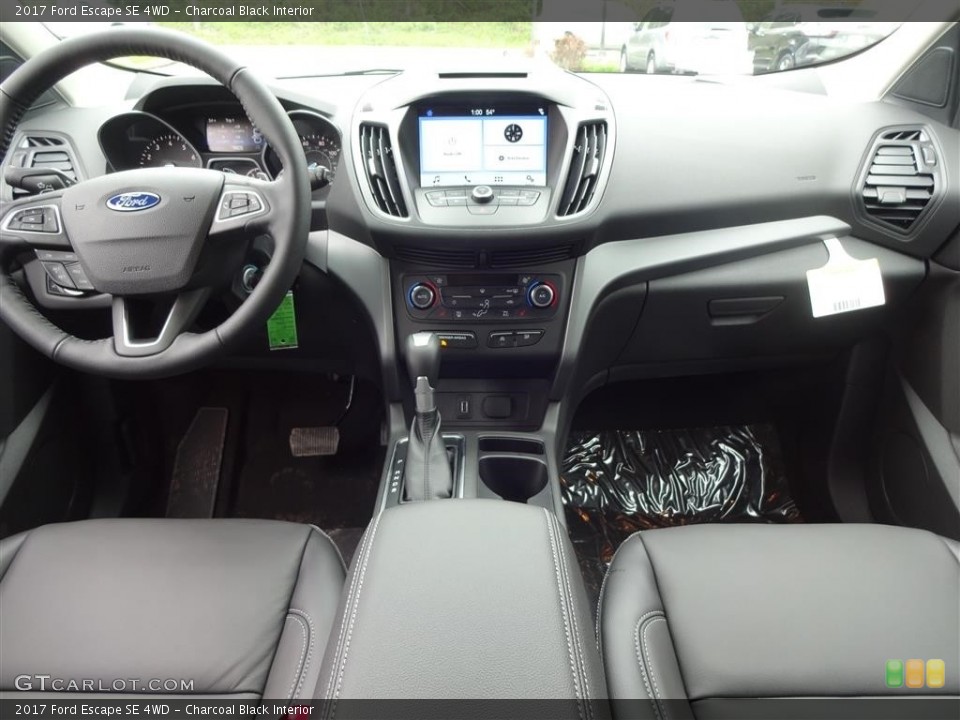 Charcoal Black Interior Dashboard for the 2017 Ford Escape SE 4WD #112836462
