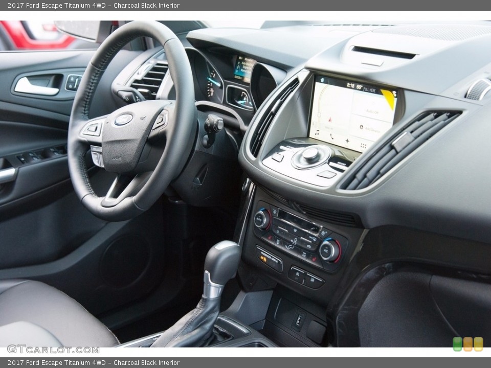 Charcoal Black Interior Dashboard for the 2017 Ford Escape Titanium 4WD #112839807