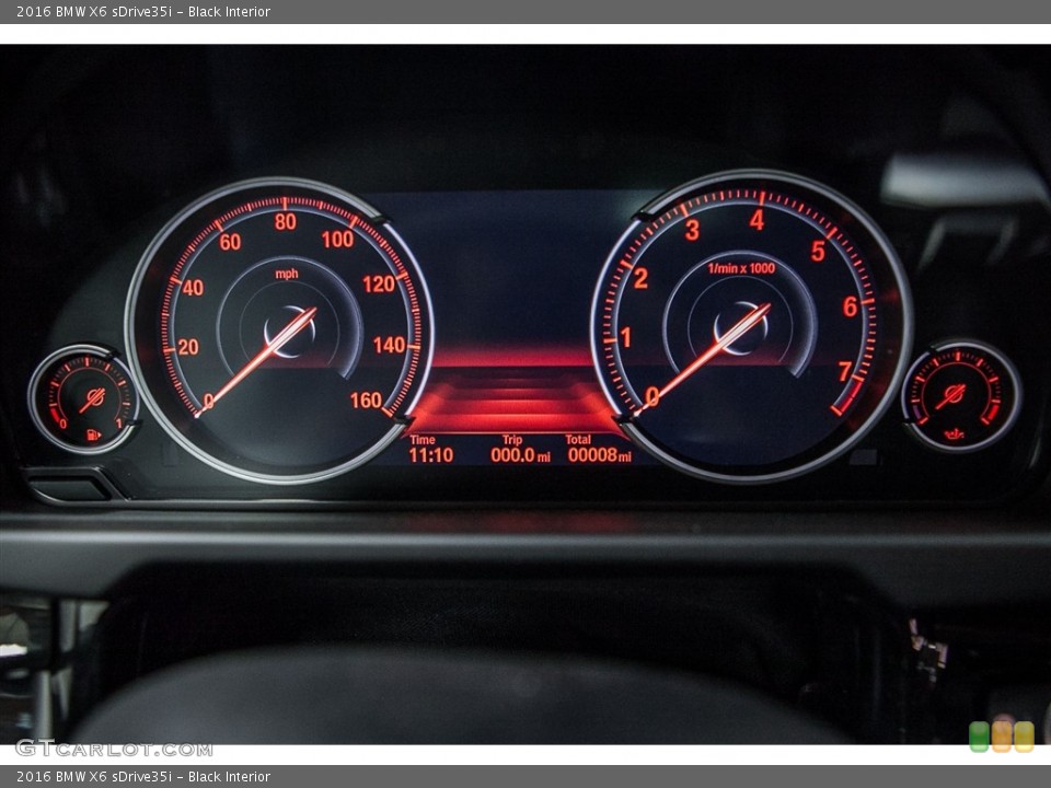 Black Interior Gauges for the 2016 BMW X6 sDrive35i #112884033
