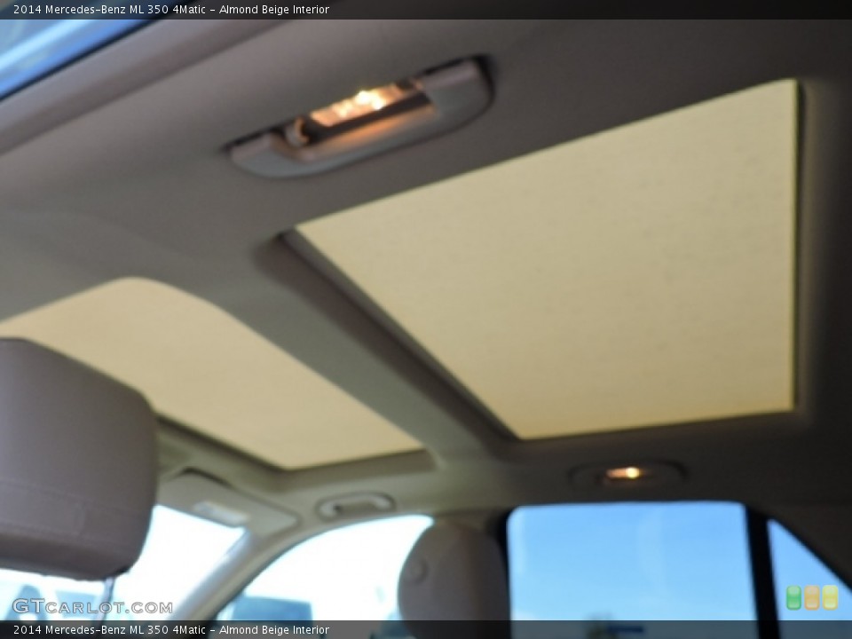 Almond Beige Interior Sunroof for the 2014 Mercedes-Benz ML 350 4Matic #112888008