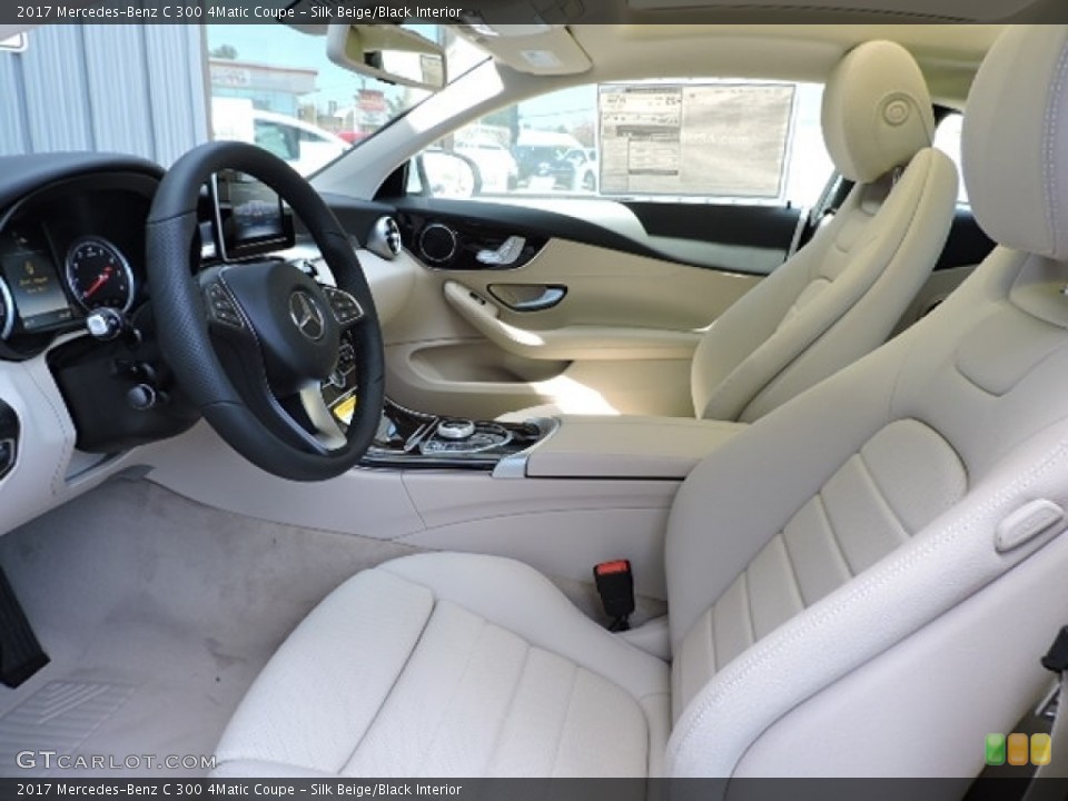 Silk Beige/Black Interior Photo for the 2017 Mercedes-Benz C 300 4Matic Coupe #112888149