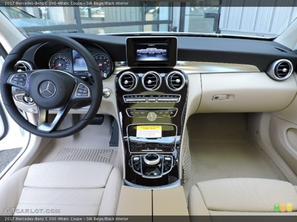 Silk Beige/Black Interior Dashboard for the 2017 Mercedes-Benz C 300 4Matic Coupe #112888173