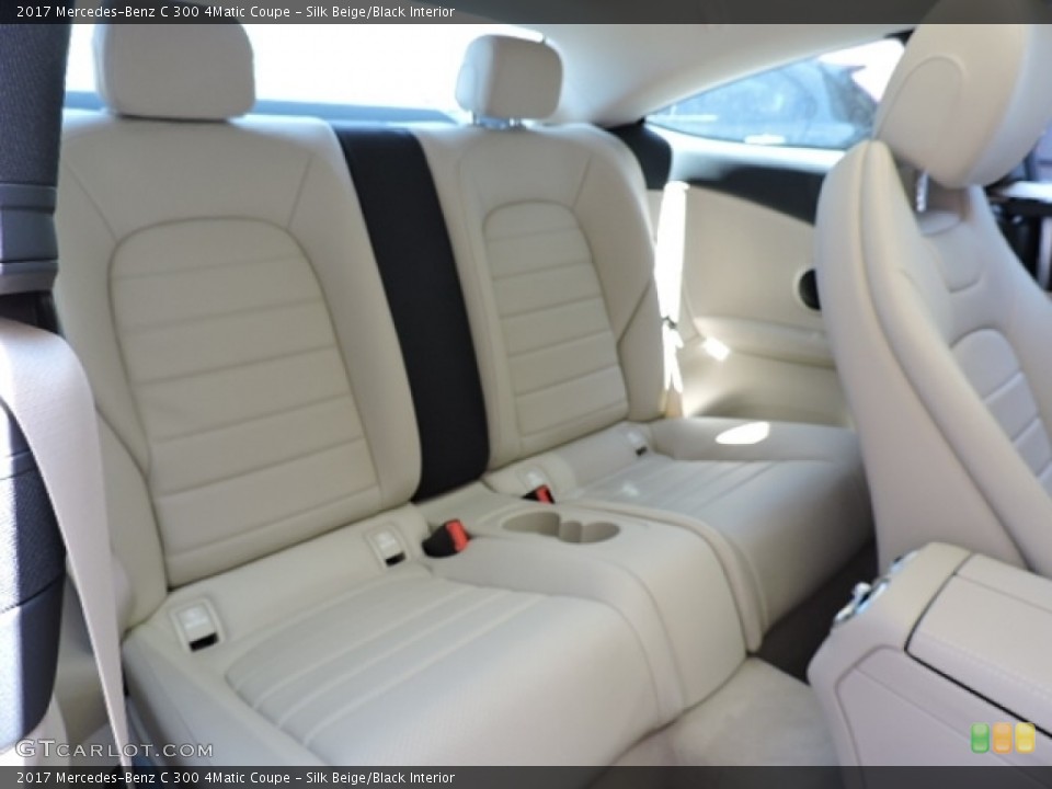 Silk Beige/Black Interior Rear Seat for the 2017 Mercedes-Benz C 300 4Matic Coupe #112888248