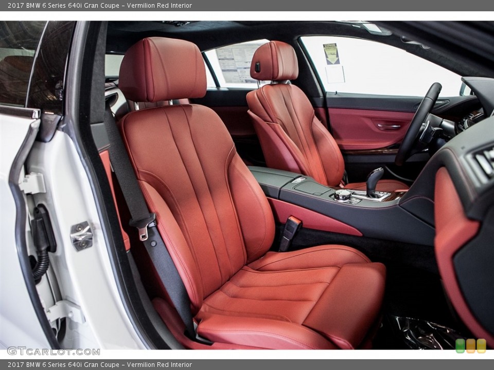 Vermilion Red Interior Photo for the 2017 BMW 6 Series 640i Gran Coupe #112924194
