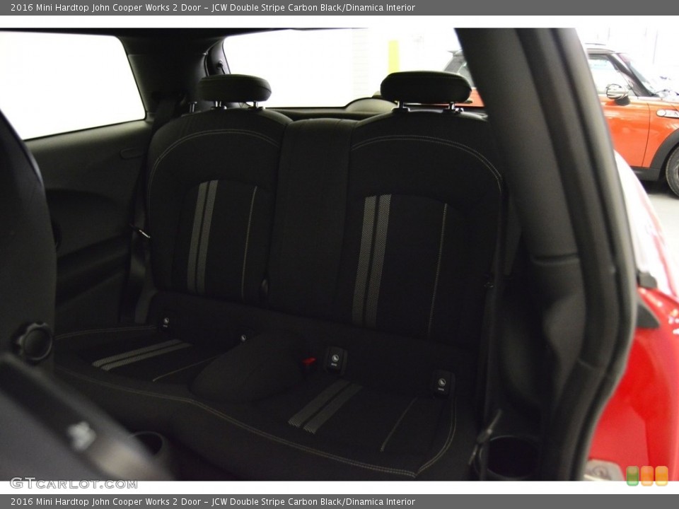 JCW Double Stripe Carbon Black/Dinamica Interior Rear Seat for the 2016 Mini Hardtop John Cooper Works 2 Door #112925895