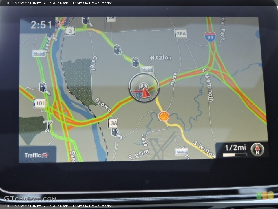 Espresso Brown Interior Navigation for the 2017 Mercedes-Benz GLS 450 4Matic #112944984
