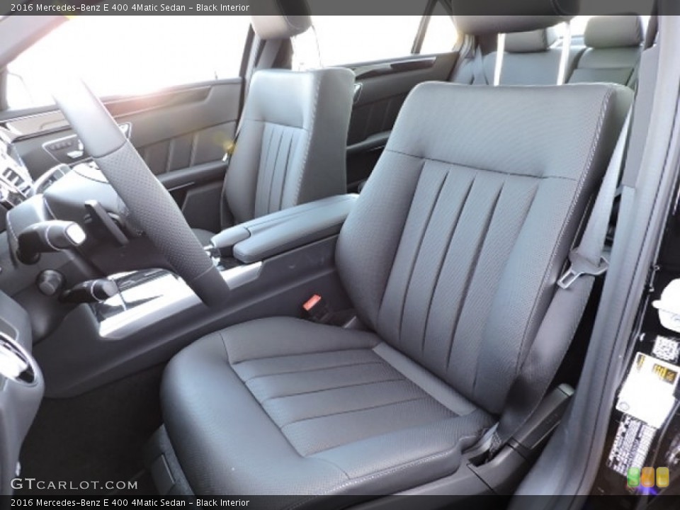 Black Interior Front Seat for the 2016 Mercedes-Benz E 400 4Matic Sedan #112945629