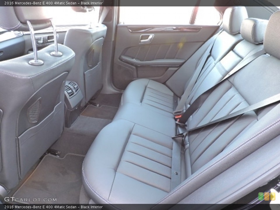 Black Interior Rear Seat for the 2016 Mercedes-Benz E 400 4Matic Sedan #112945637