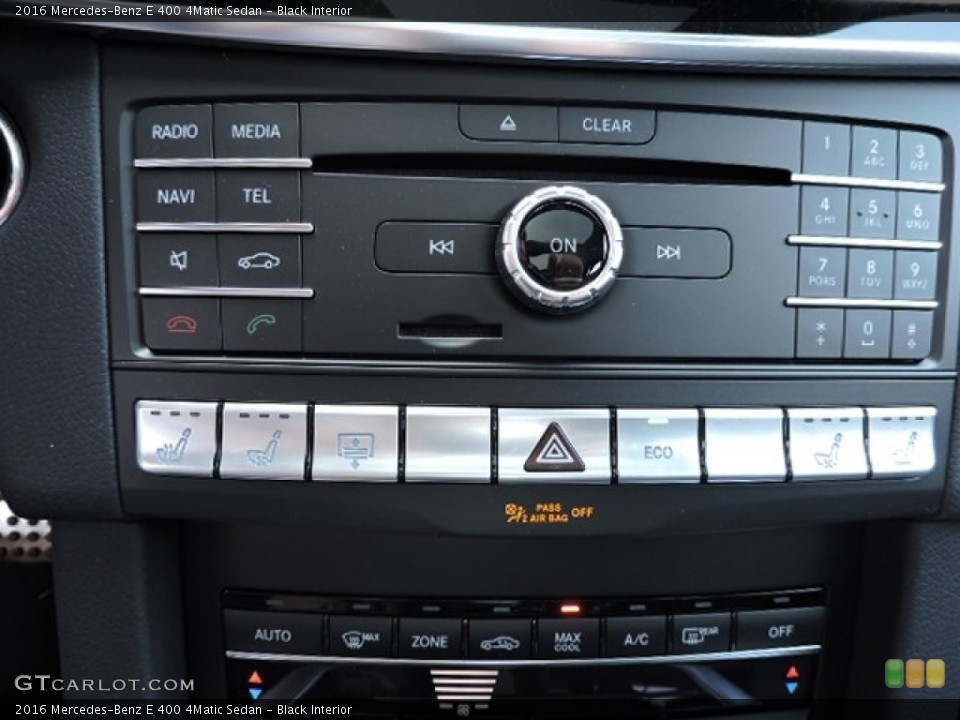 Black Interior Controls for the 2016 Mercedes-Benz E 400 4Matic Sedan #112945728