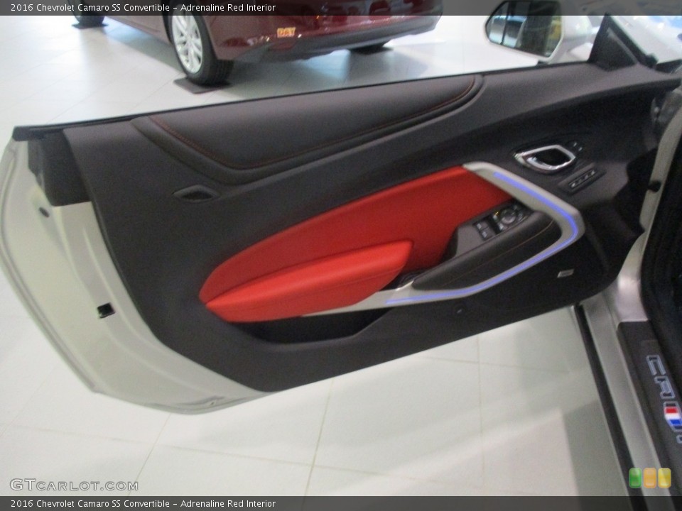Adrenaline Red Interior Door Panel for the 2016 Chevrolet Camaro SS Convertible #112954689