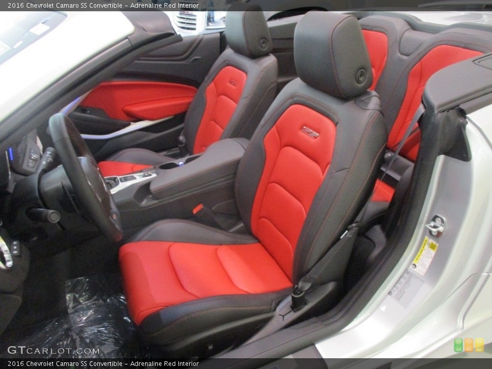 Adrenaline Red Interior Front Seat for the 2016 Chevrolet Camaro SS Convertible #112954707