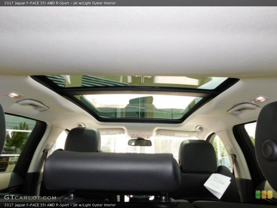 Jet w/Light Oyster Interior Sunroof for the 2017 Jaguar F-PACE 35t AWD R-Sport #113007307