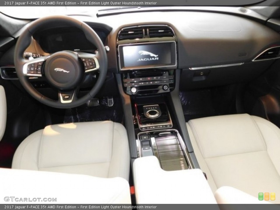 First Edition Light Oyster Houndstooth Interior Dashboard for the 2017 Jaguar F-PACE 35t AWD First Edition #113007340