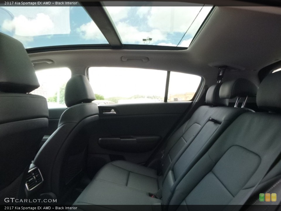 Black Interior Rear Seat for the 2017 Kia Sportage EX AWD #113043543