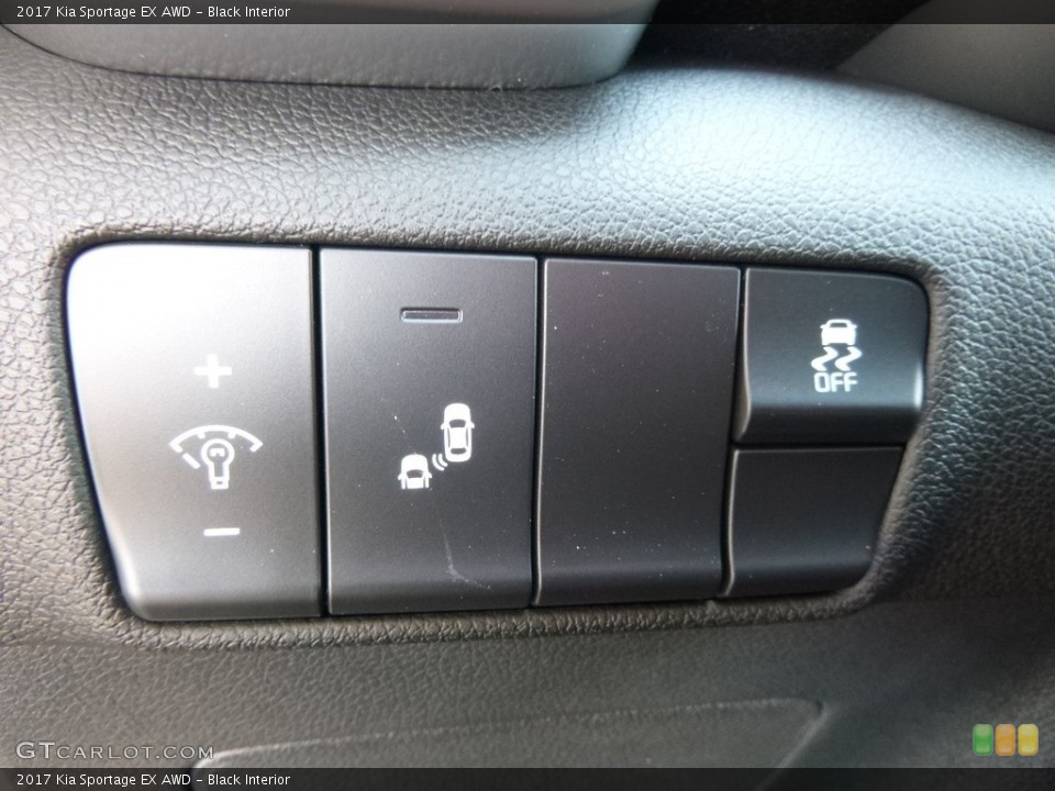 Black Interior Controls for the 2017 Kia Sportage EX AWD #113044689