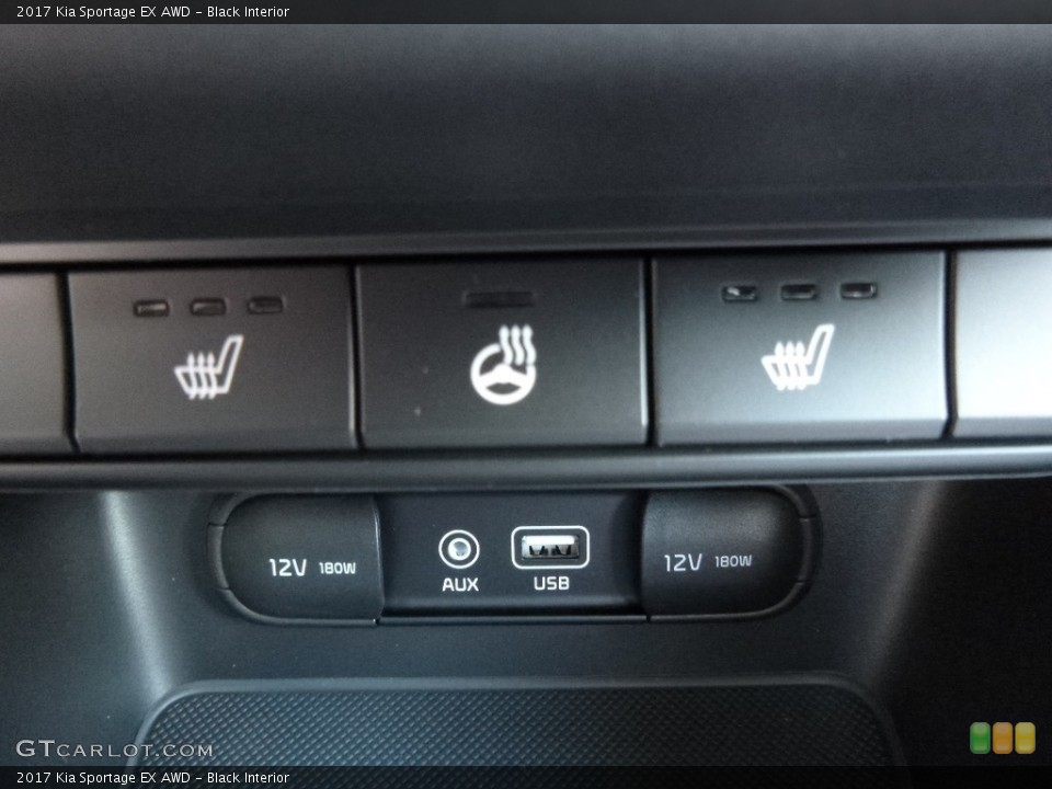 Black Interior Controls for the 2017 Kia Sportage EX AWD #113044770