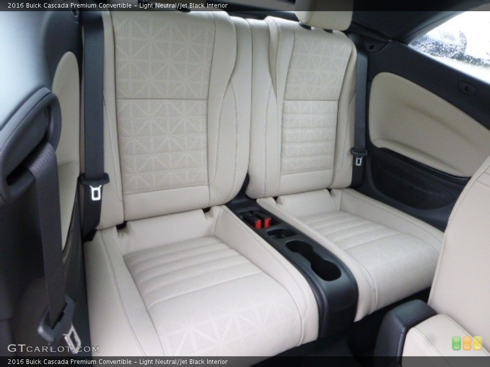 Light Neutral/Jet Black Interior Rear Seat for the 2016 Buick Cascada Premium Convertible #113063108