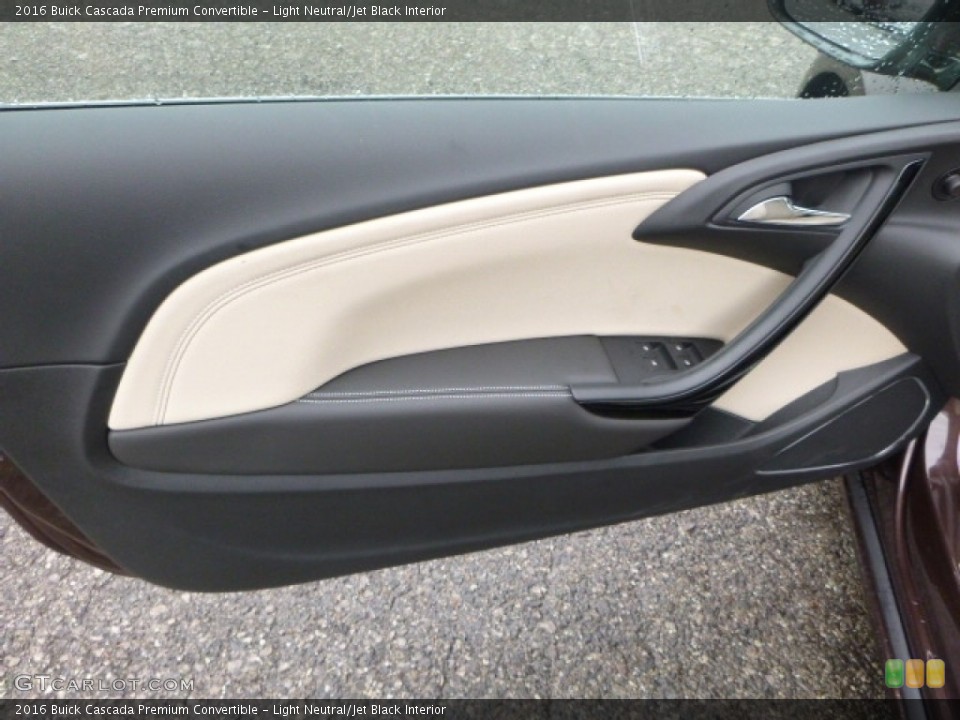 Light Neutral/Jet Black Interior Door Panel for the 2016 Buick Cascada Premium Convertible #113063129