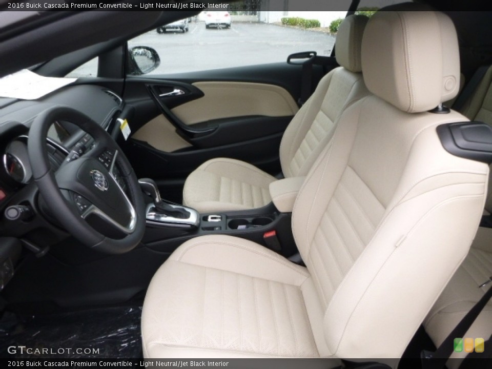 Light Neutral/Jet Black Interior Front Seat for the 2016 Buick Cascada Premium Convertible #113063150