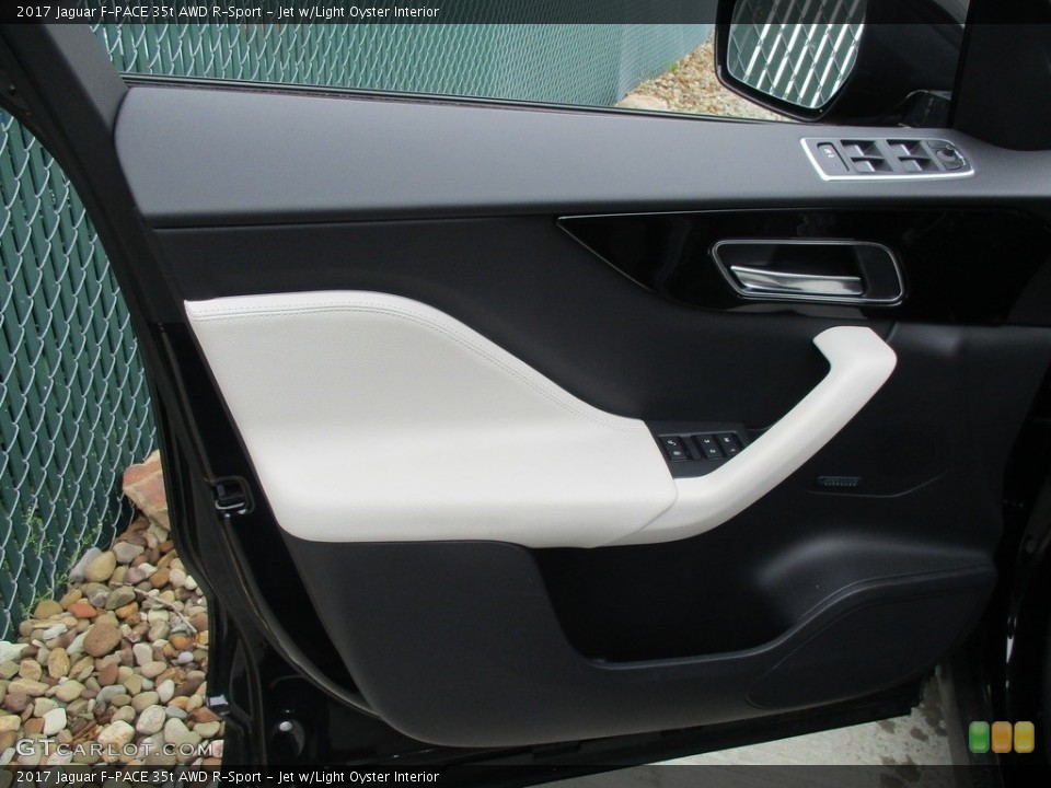 Jet w/Light Oyster Interior Door Panel for the 2017 Jaguar F-PACE 35t AWD R-Sport #113065220