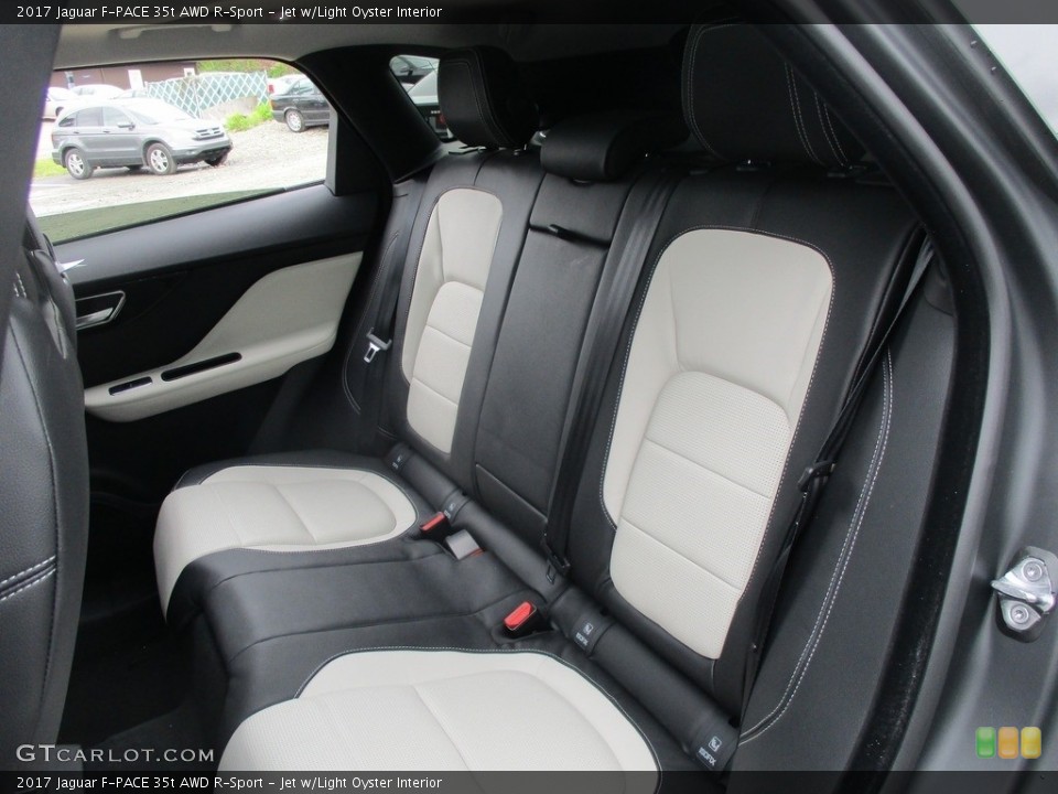 Jet w/Light Oyster Interior Rear Seat for the 2017 Jaguar F-PACE 35t AWD R-Sport #113065298