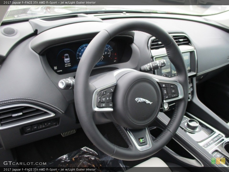 Jet w/Light Oyster Interior Steering Wheel for the 2017 Jaguar F-PACE 35t AWD R-Sport #113065325