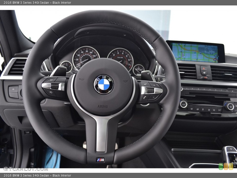 Black Interior Steering Wheel for the 2016 BMW 3 Series 340i Sedan #113071370
