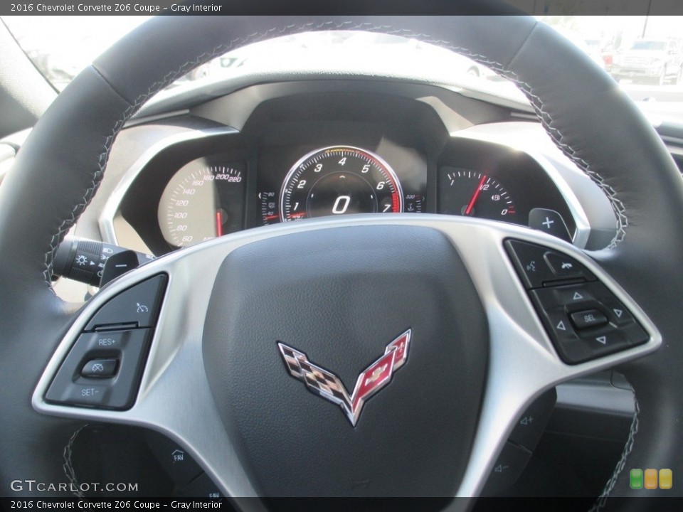 Gray Interior Steering Wheel for the 2016 Chevrolet Corvette Z06 Coupe #113111038