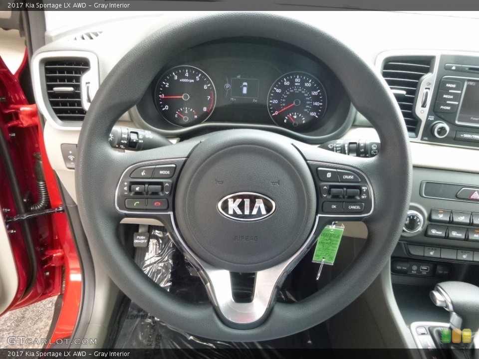 Gray Interior Steering Wheel for the 2017 Kia Sportage LX AWD #113123309