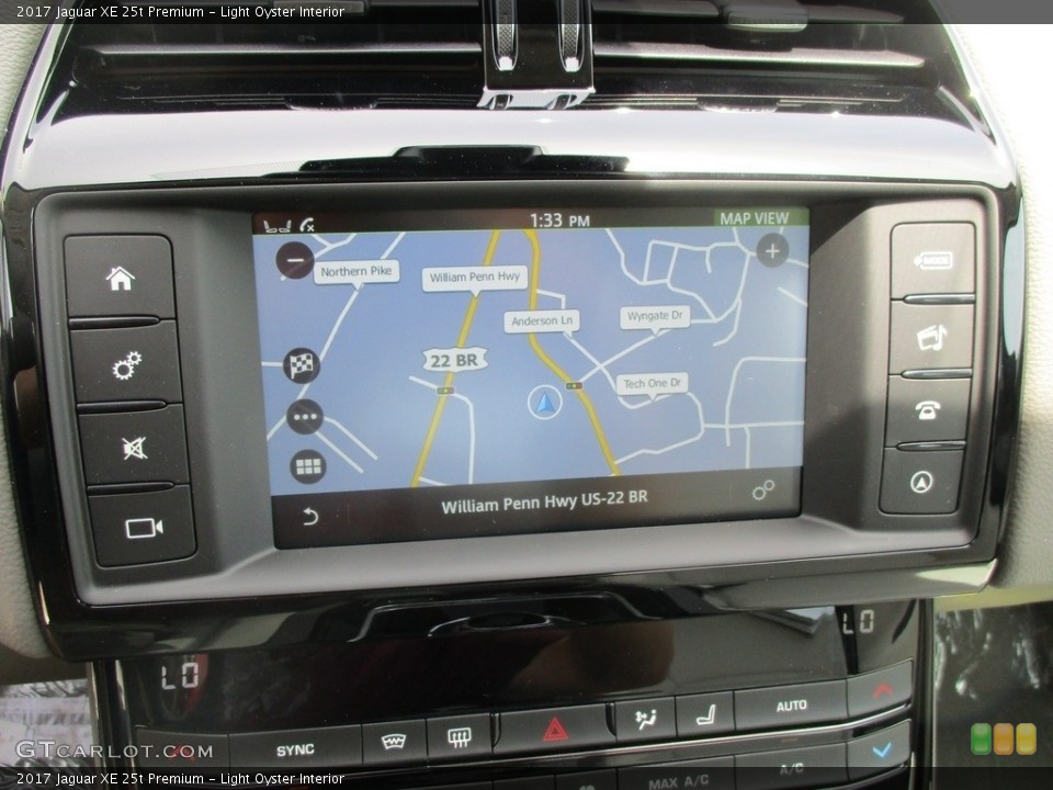 Light Oyster Interior Navigation for the 2017 Jaguar XE 25t Premium #113126552