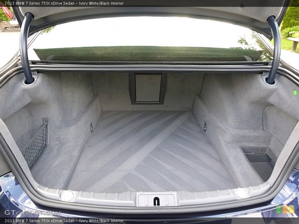 Ivory White/Black Interior Trunk for the 2013 BMW 7 Series 750i xDrive Sedan #113138309