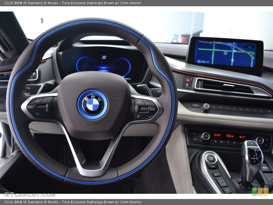 Tera Exclusive Dalbergia Brown w/ Cloth Interior Steering Wheel for the 2016 BMW i8  #113141941
