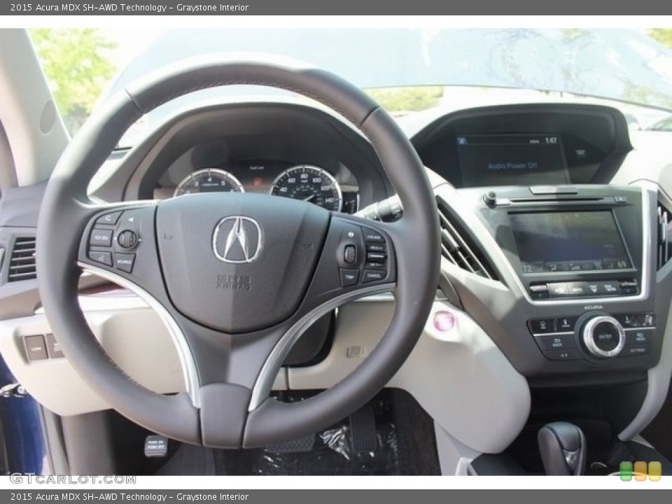 Graystone Interior Steering Wheel for the 2015 Acura MDX SH-AWD Technology #113145695
