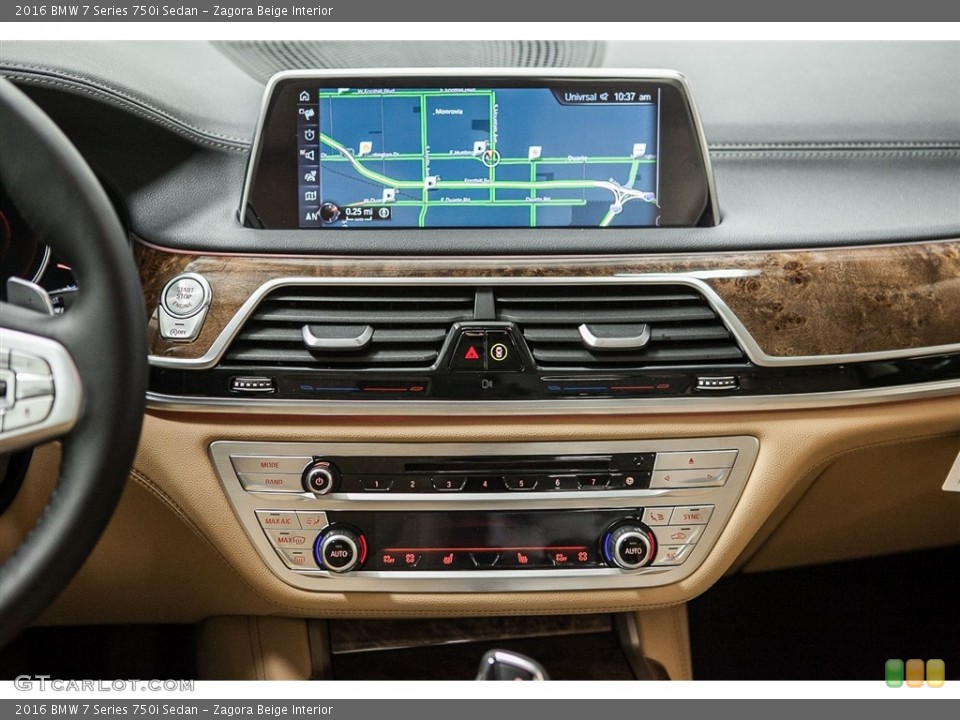 Zagora Beige Interior Controls for the 2016 BMW 7 Series 750i Sedan #113149064