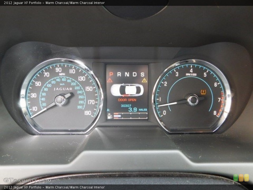 Warm Charcoal/Warm Charcoal Interior Gauges for the 2012 Jaguar XF Portfolio #113195641
