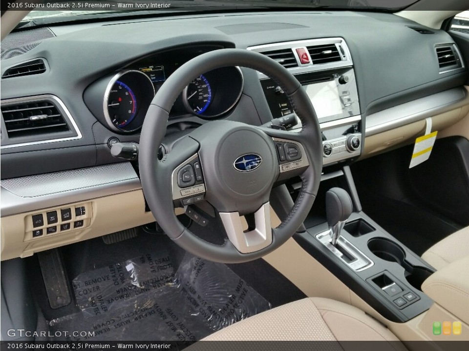 Warm Ivory Interior Dashboard for the 2016 Subaru Outback 2.5i Premium #113236785