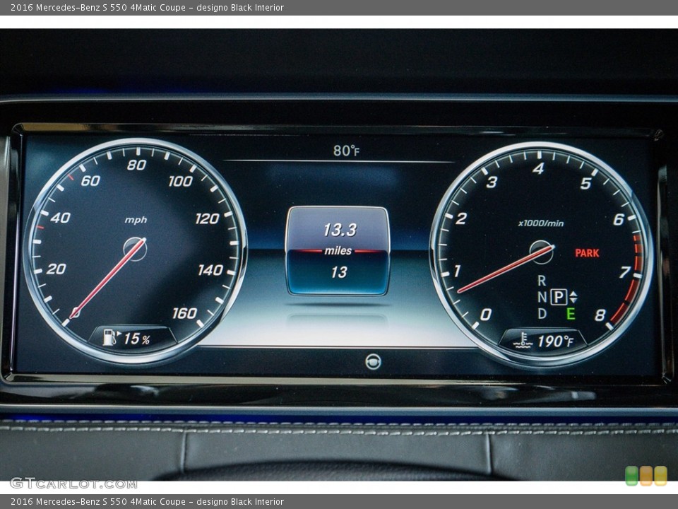 designo Black Interior Gauges for the 2016 Mercedes-Benz S 550 4Matic Coupe #113240856