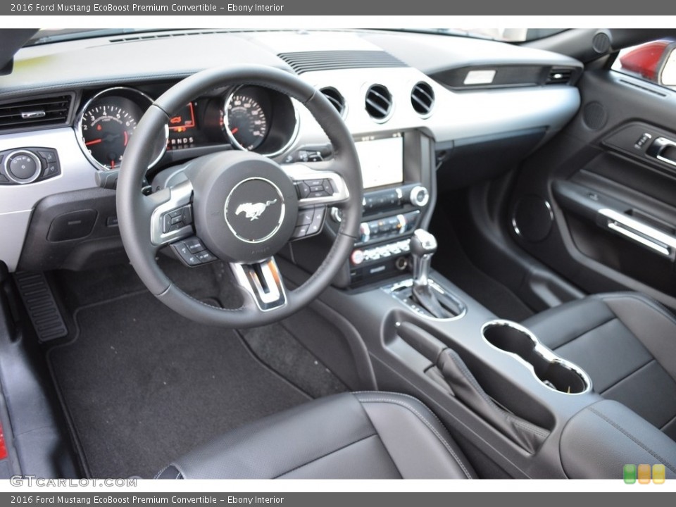 Ebony Interior Prime Interior for the 2016 Ford Mustang EcoBoost Premium Convertible #113241450