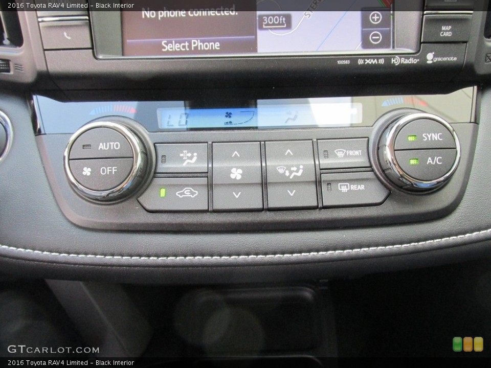 Black Interior Controls for the 2016 Toyota RAV4 Limited #113260062