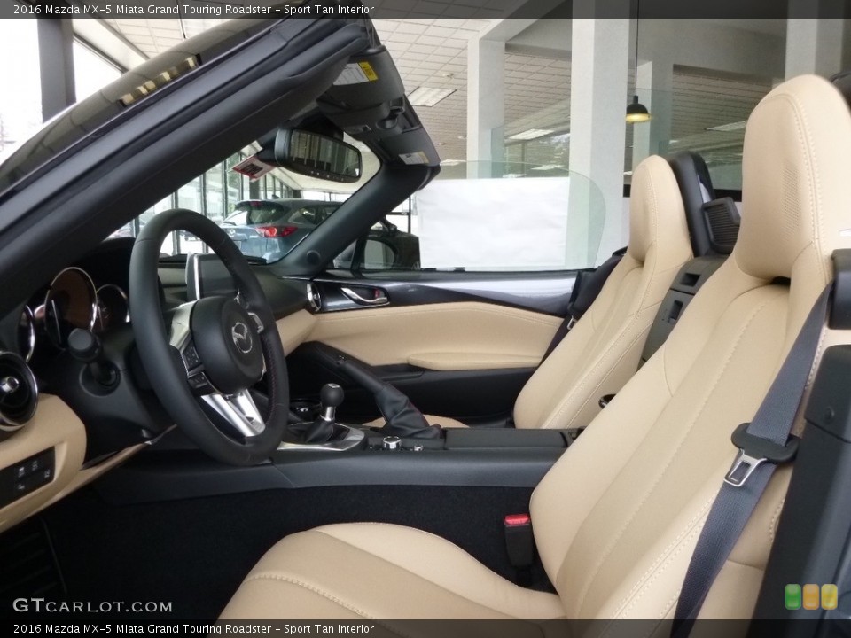 Sport Tan Interior Front Seat for the 2016 Mazda MX-5 Miata Grand Touring Roadster #113262711