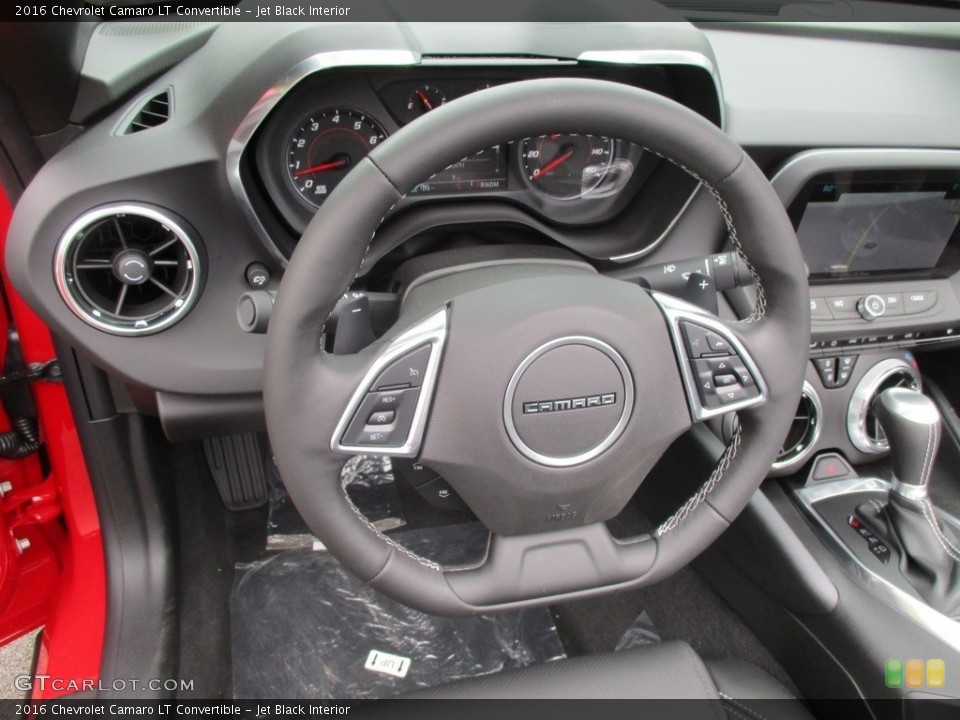 Jet Black Interior Steering Wheel for the 2016 Chevrolet Camaro LT Convertible #113283853