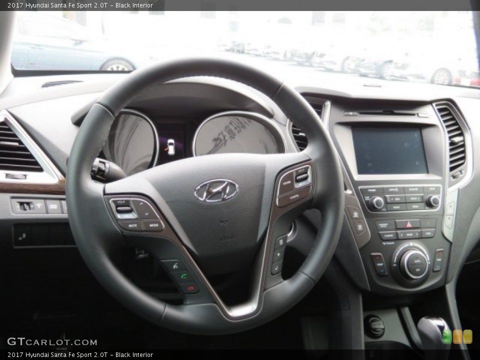 Black Interior Dashboard for the 2017 Hyundai Santa Fe Sport 2.0T #113302448