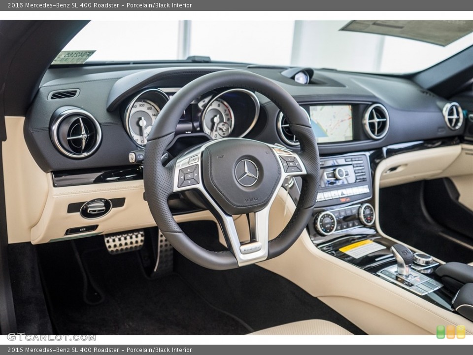 Porcelain/Black Interior Dashboard for the 2016 Mercedes-Benz SL 400 Roadster #113339555