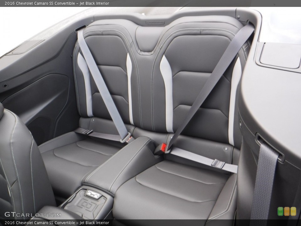 Jet Black Interior Rear Seat for the 2016 Chevrolet Camaro SS Convertible #113349629
