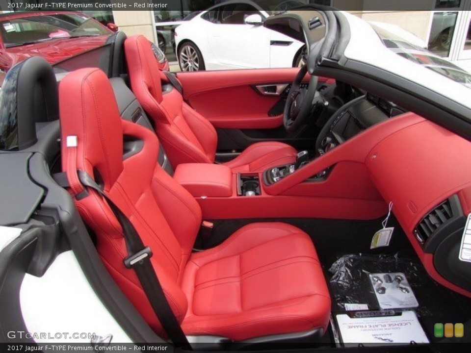 Red Interior Front Seat for the 2017 Jaguar F-TYPE Premium Convertible #113375196