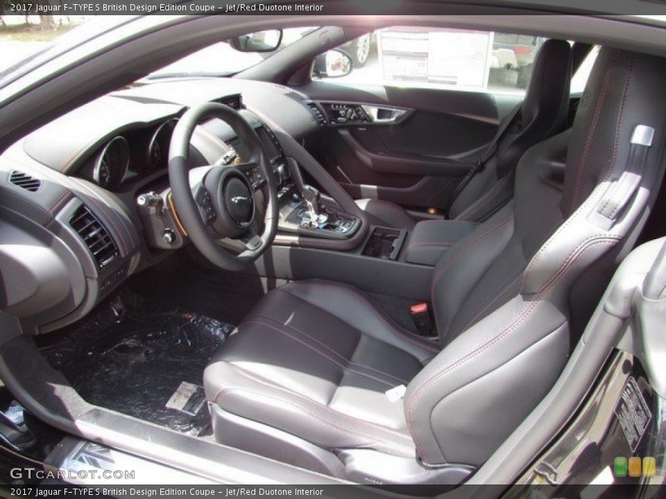 Jet/Red Duotone Interior Front Seat for the 2017 Jaguar F-TYPE S British Design Edition Coupe #113375901